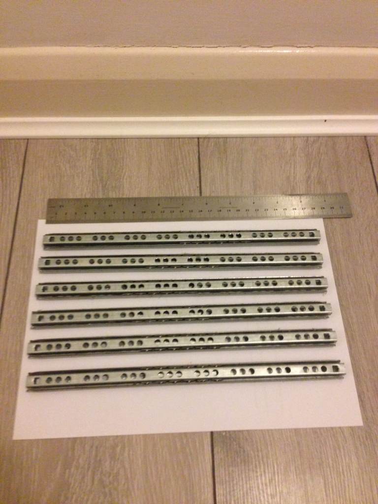 THREE PAIRS OF BALL BEARING METAL RUNNERS SLIDERS - IKEA CHEST OF DRAWERS