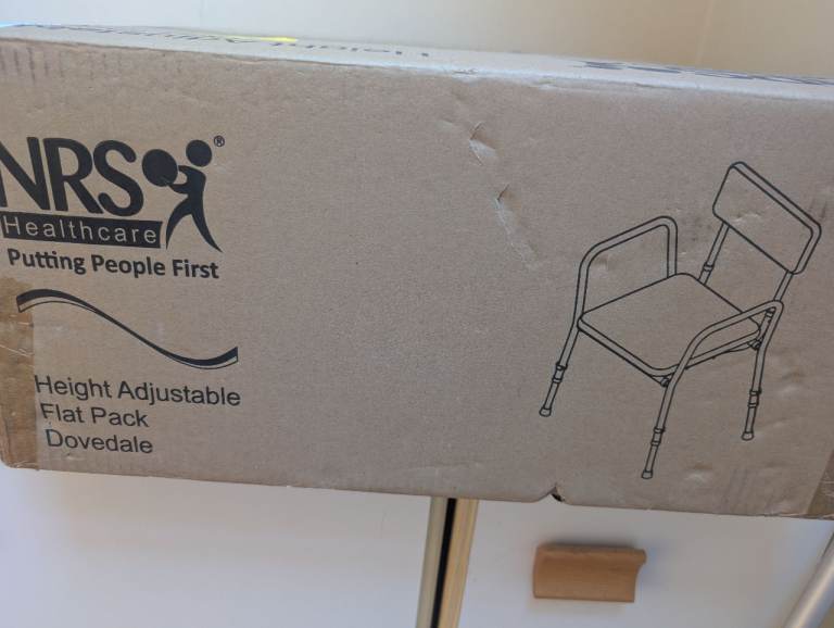 NRS Healthcare Dovedale Height Adjustable Flat Pack Chair - New