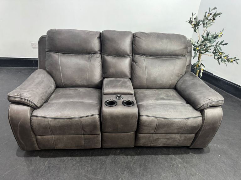 DFS Standard Fixed Back Charcoal Grey 2 Seater Sofa  £150 Free Local Delivery