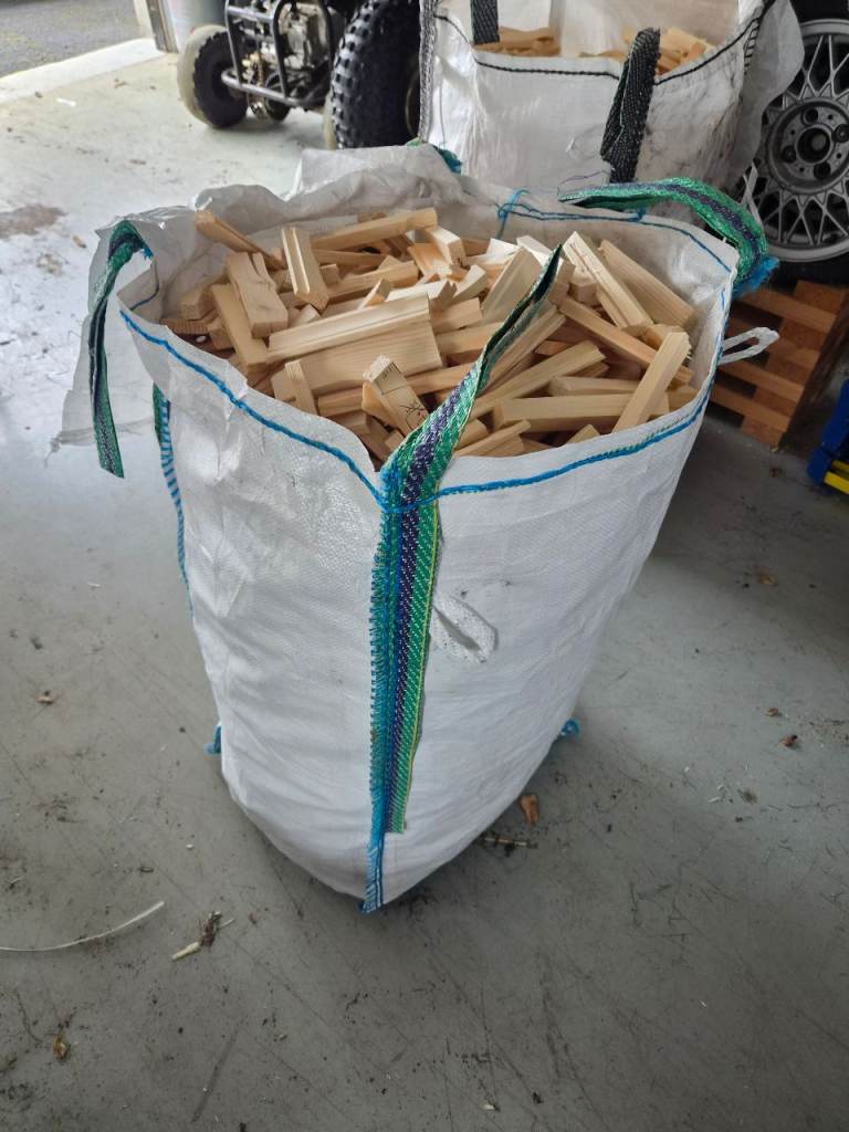 barrow bag of kindling sticks 