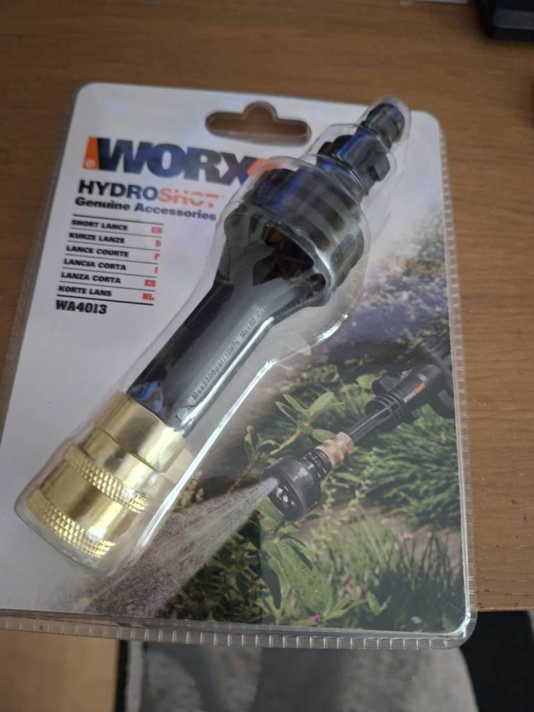 WORX HYDROSHOT SHORT LANCE FOR WORX PRESSURE WASHER BRAND NEW SEALED 