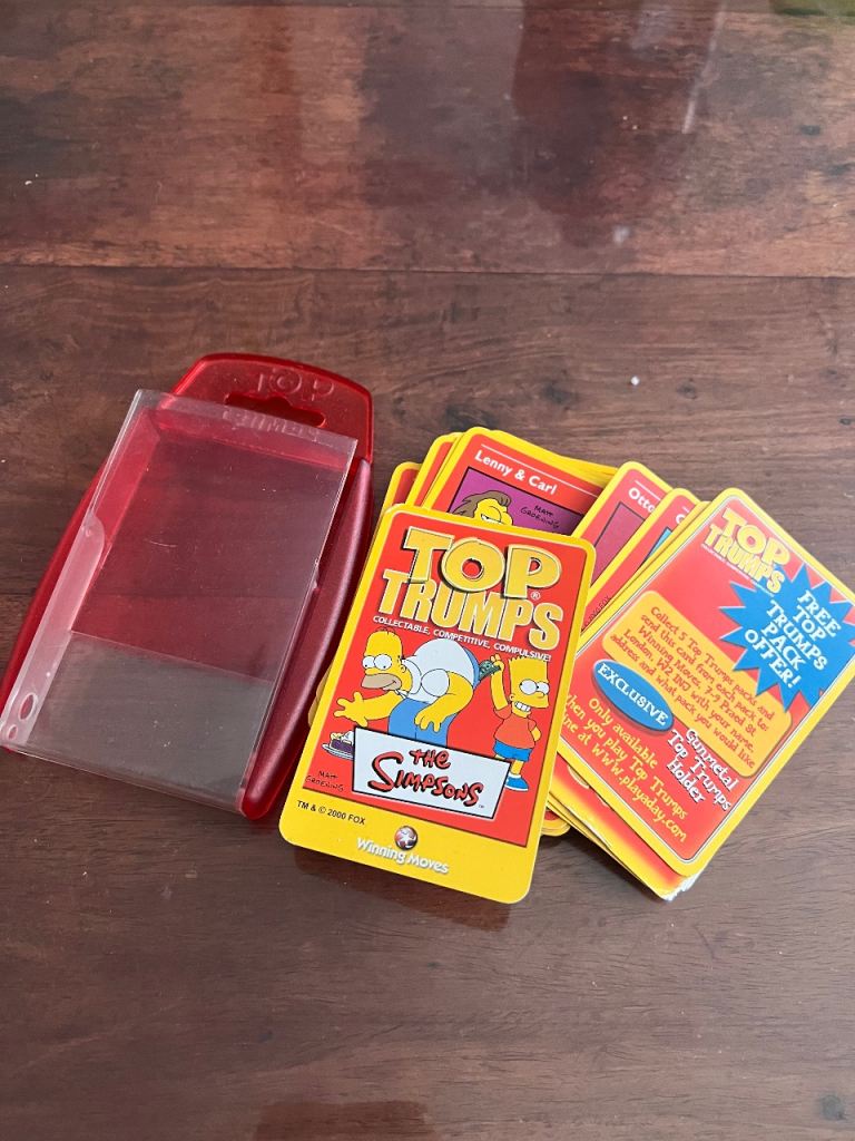 Simpsons Top Trumps card game