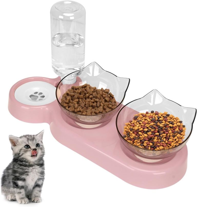 TOWEAR 3-in-1 Cat & Dog Feeder Set – Tilted 15° Ergonomic Bowls (New)