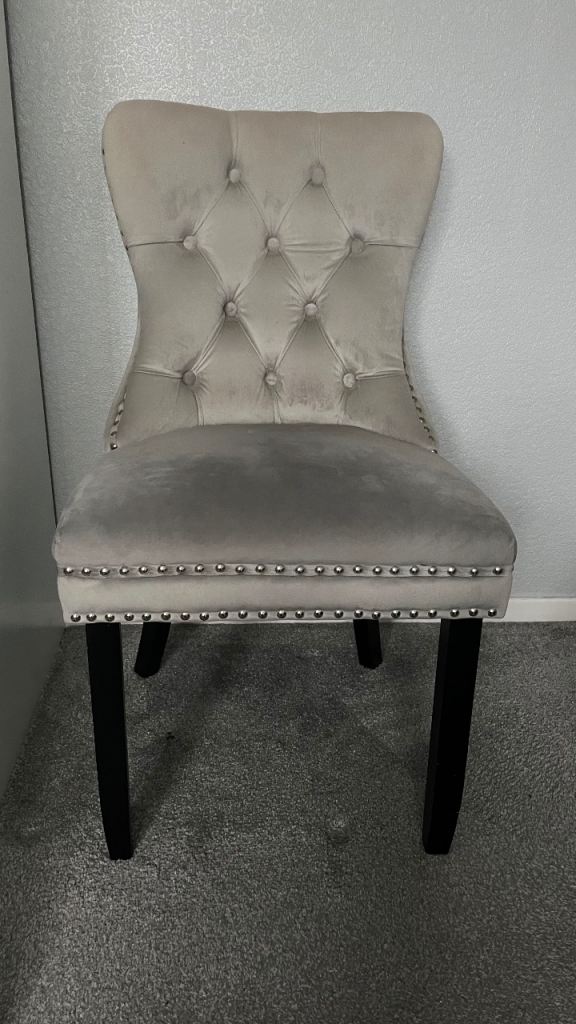 Grey Velvet Chair