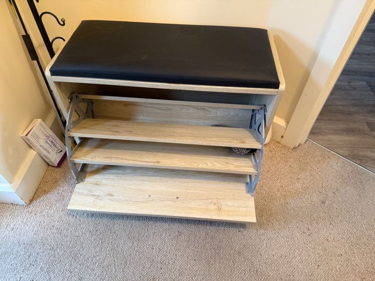 Ottoman and shoe rack 