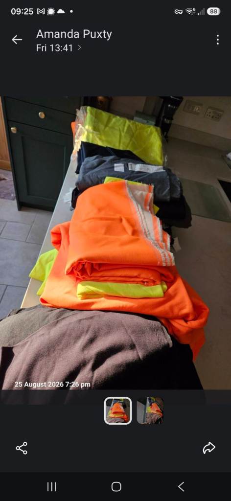 Large job lot of fabric samples for safety clothing, some are 5mtr lenghts