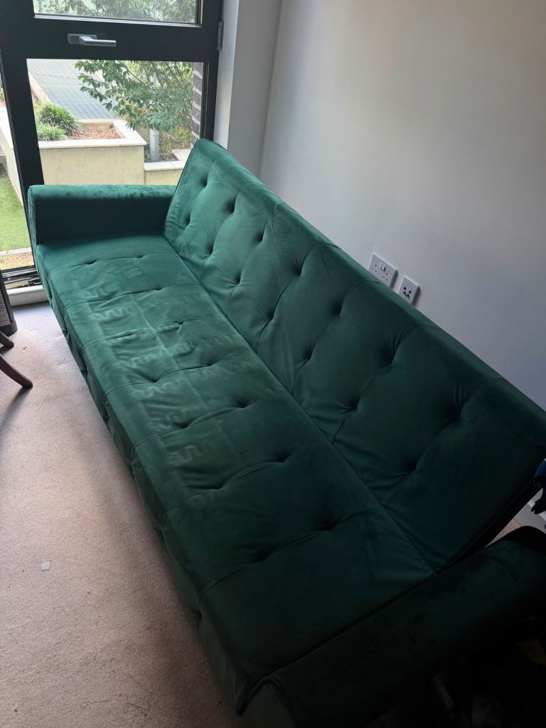 Green Velvet Sofa Bed Wembley park