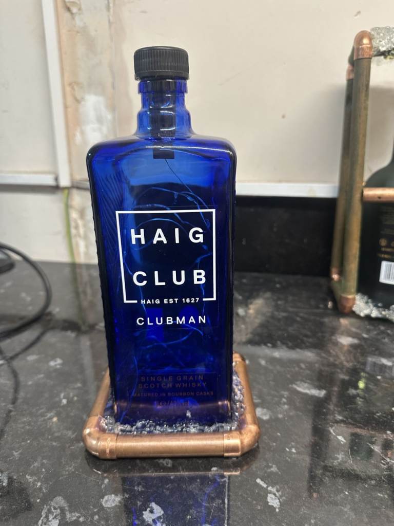 Steampunk Style Bottle Lamp