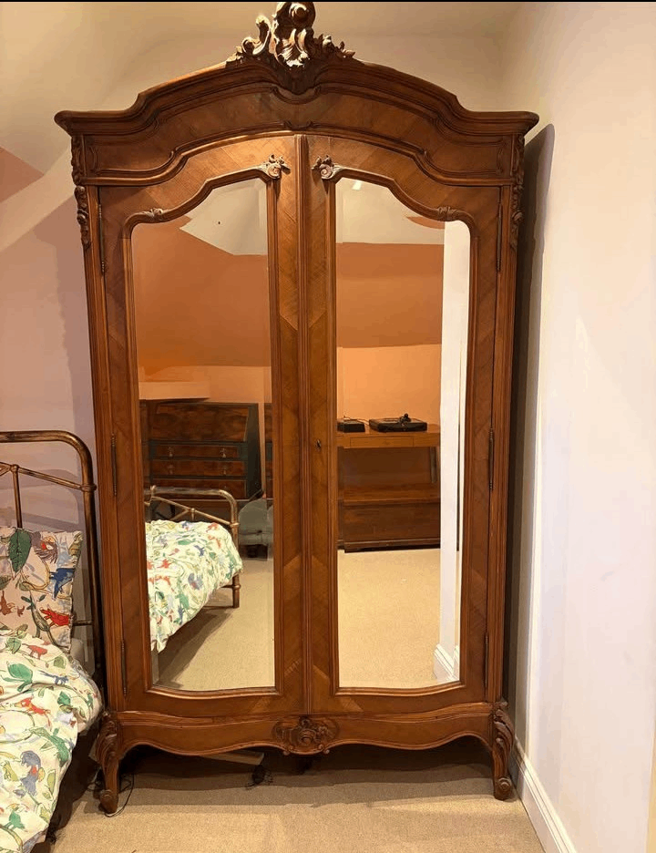 Antique french double door armoire 