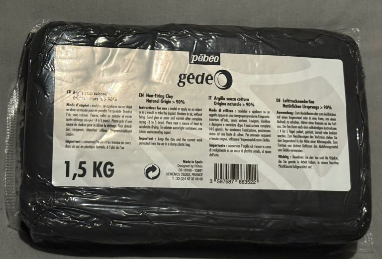 Brand new Brand New Pebeo GEDEO NON-FIRING MODELLING CLAY 1,5KG LOAF BLACK, 1.5 KG