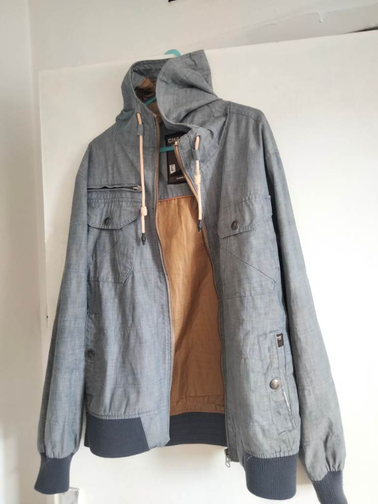 Chasin' Men's denim Jacket with Hood - Size L