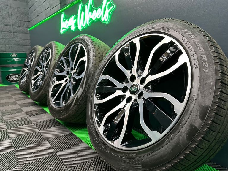 21” Range Rover Sport / Discovery NEW Diamond Cut / Black Alloy Wheels style 5007’s & Pirelli tyres!
