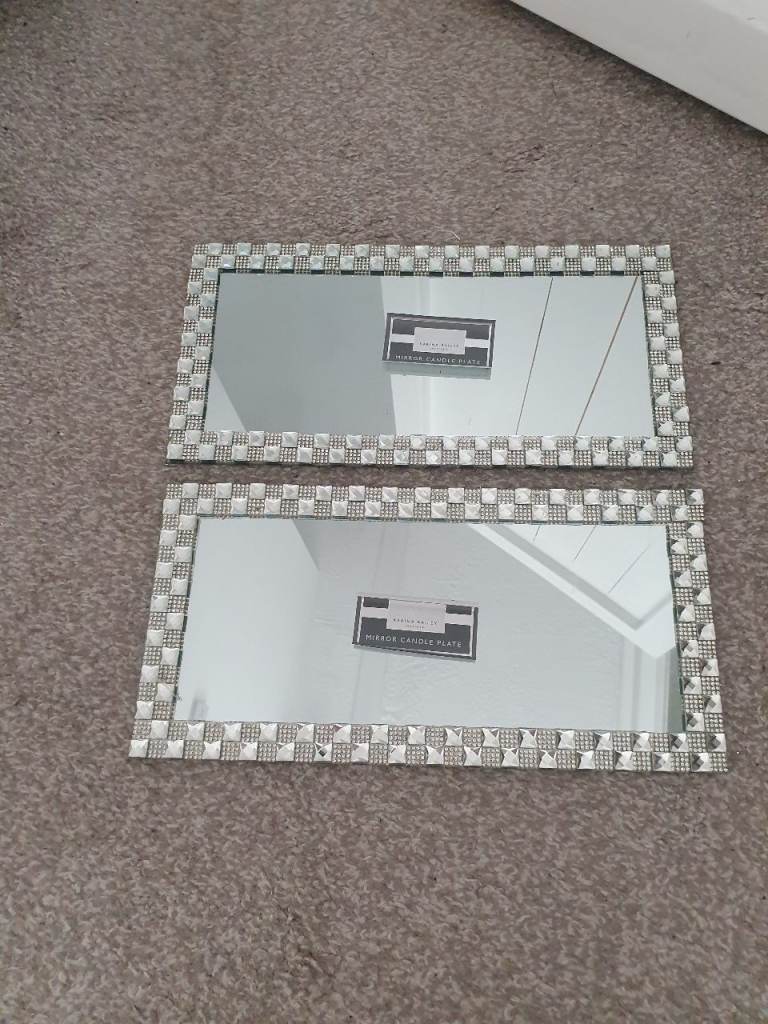 A lovely pair of mirrored trays