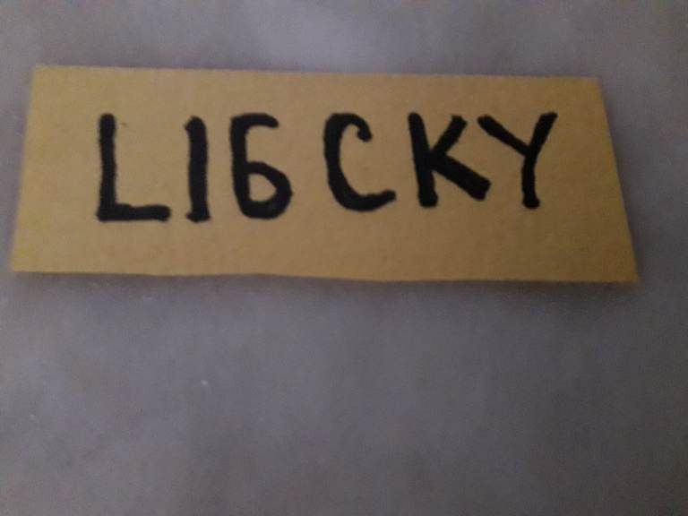 Registration plate  L16CKY  reads LUCKY  2000 POUNDS