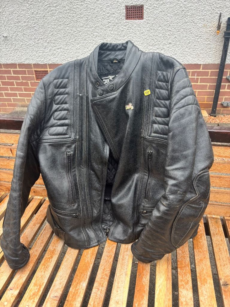 Leather motorcycle jacket