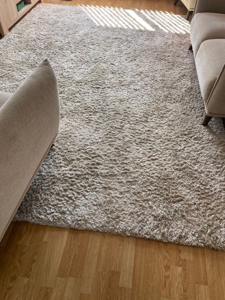 Dunelm Cosy Soft Shaggy Rug – Natural, 240 x 340 cm