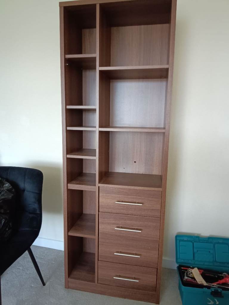 Wood bookcase and storage unit in good condition 