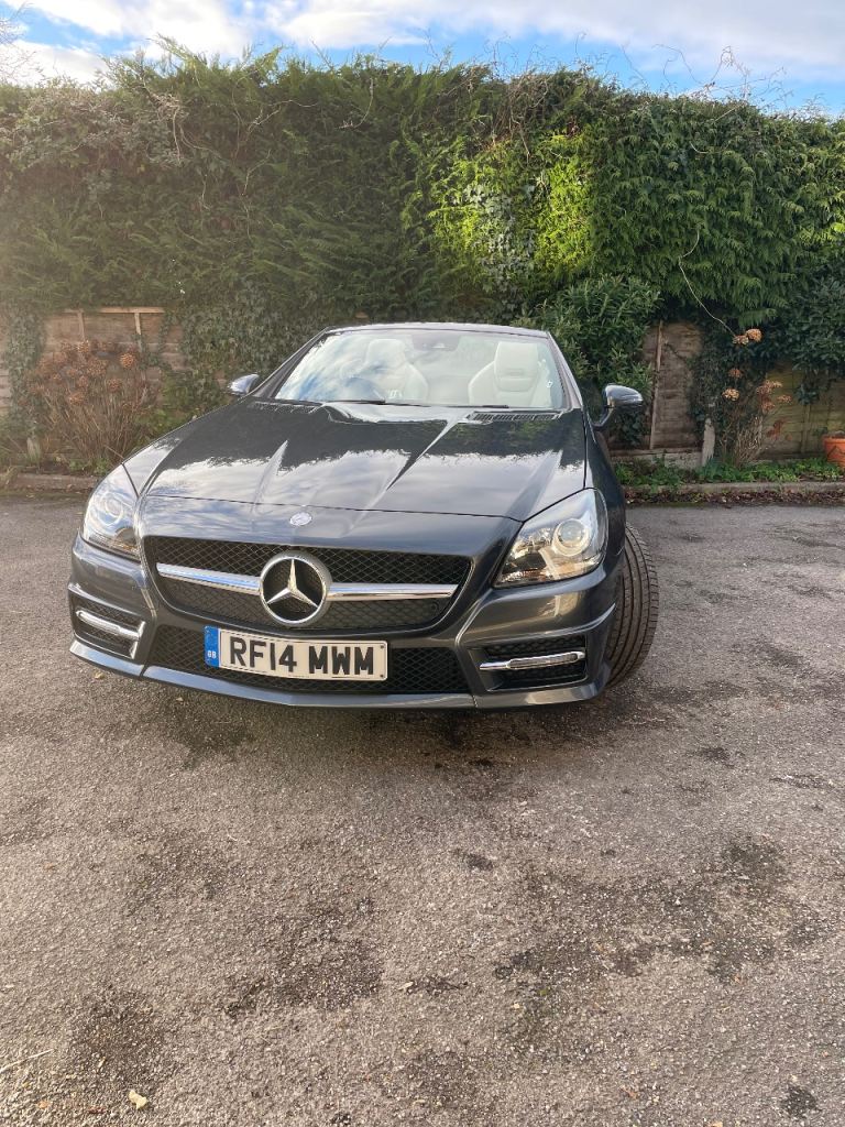 Mercedes-Benz, Rare SLK 350  AMG Sport 2014 Blue Efficiency, Cream Leather Seats Semi-Auto, 3498cc