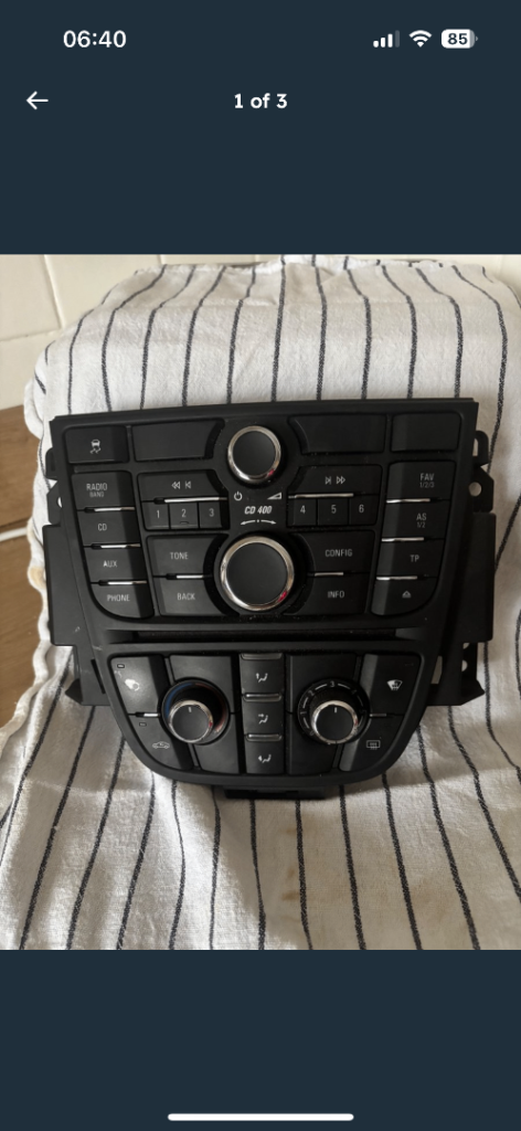 Astra j 2014 heater control panel /cd control panel
