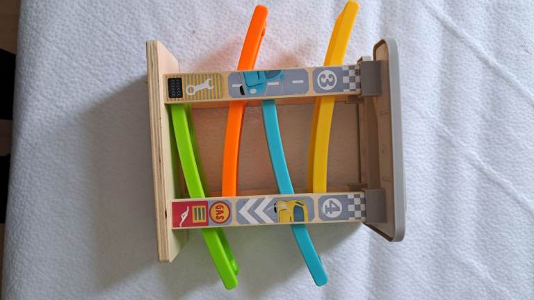 Top Bright Wooden Race Track Car Ramp Racer