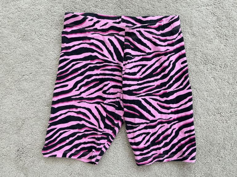 ‘Peacocks’ Girls Pink Tiger Stripe Shorts, Ages 8-9 Years