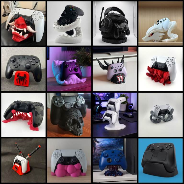 Gaming Controller Holder | 3D Printed Controller Stand | PS5, Xbox, Nintendo Switch | Custom Designs