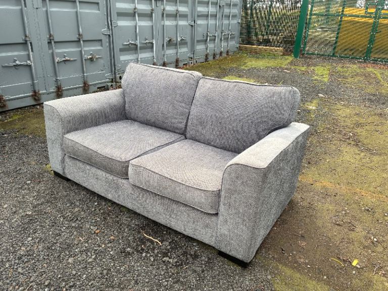 Grey 2 seater full back sofa DELIVERY AVAILABLE