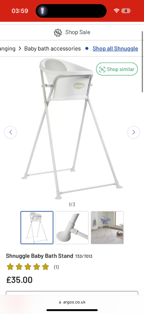 Shnuggle bathtub stand