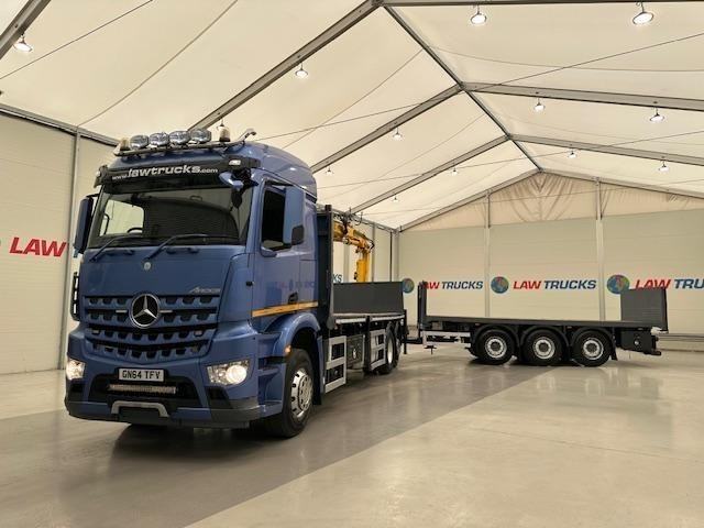 Mercedes Actros 2545 6x2 Flatbed Brick Grab Drawbar