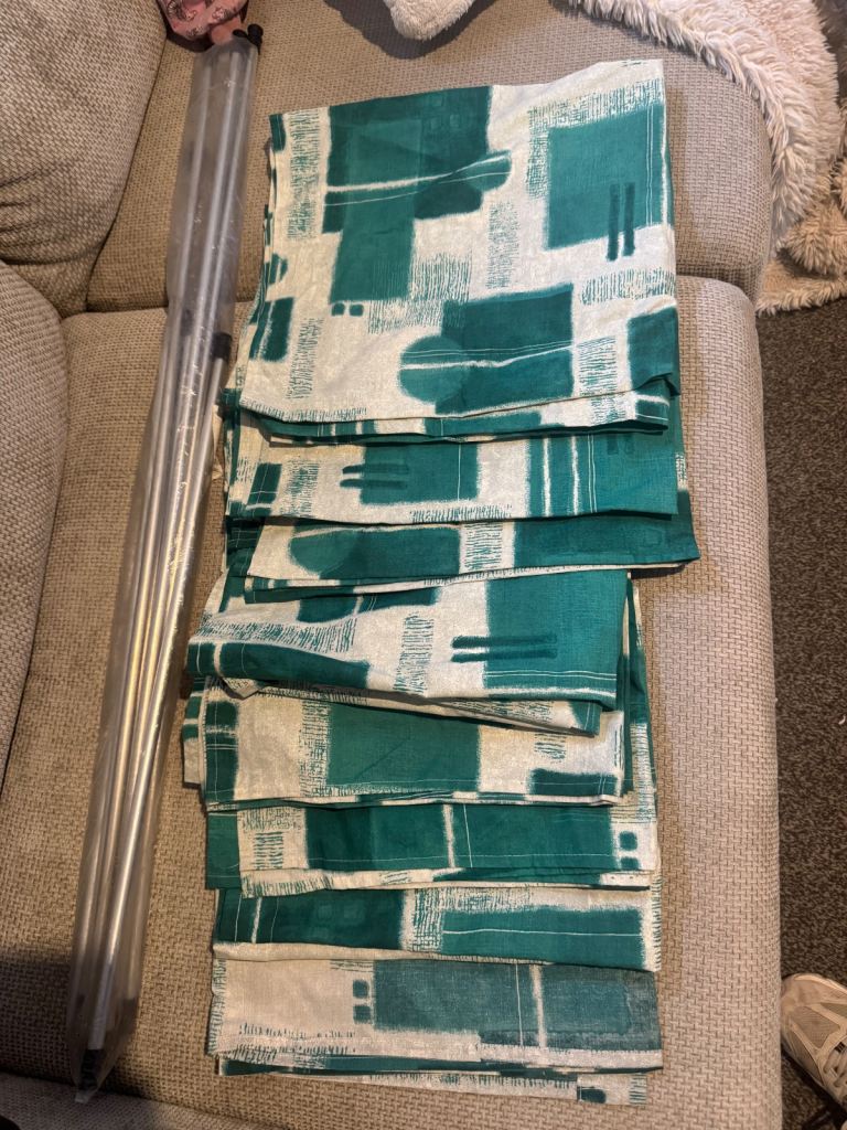 Caravan awning curtains and poles x8