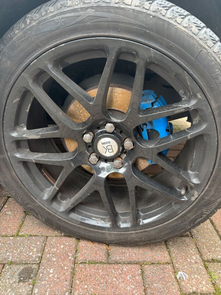 Bk racing black alloy wheels
