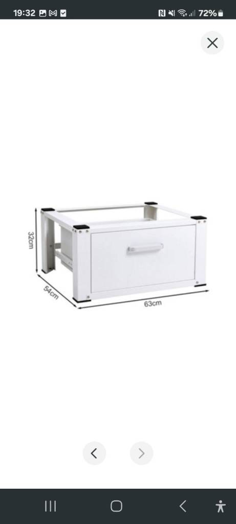 Washing machine pedestal with drawer