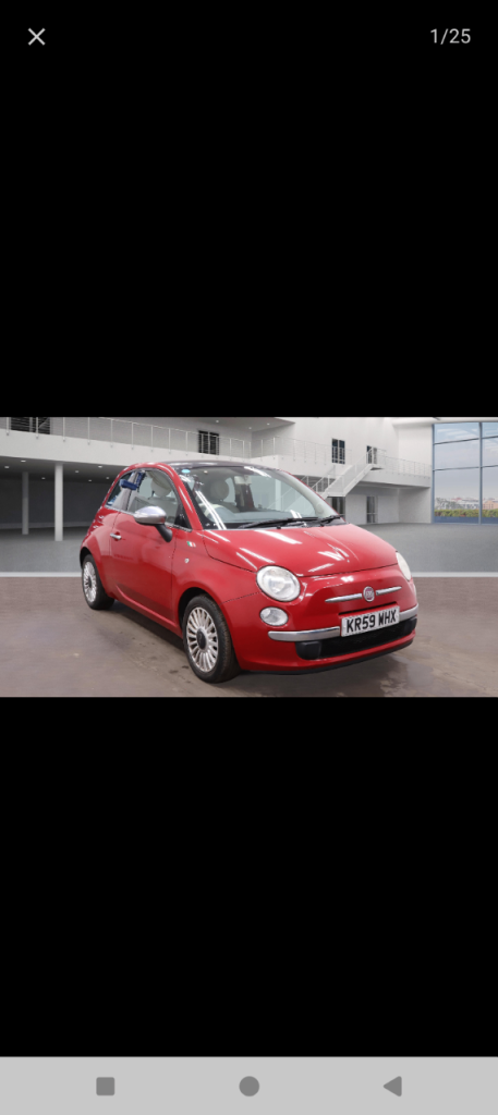Fiat, 500, Hatchback, 2009, Manual, 1242 (cc), 3 doors