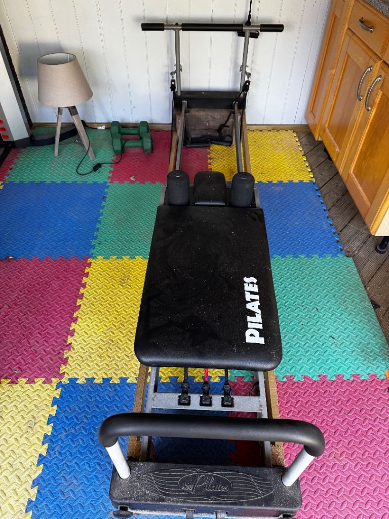 Pilates Reformer Machine – Good Condition, Home Gym Equipment folds in half easy to store