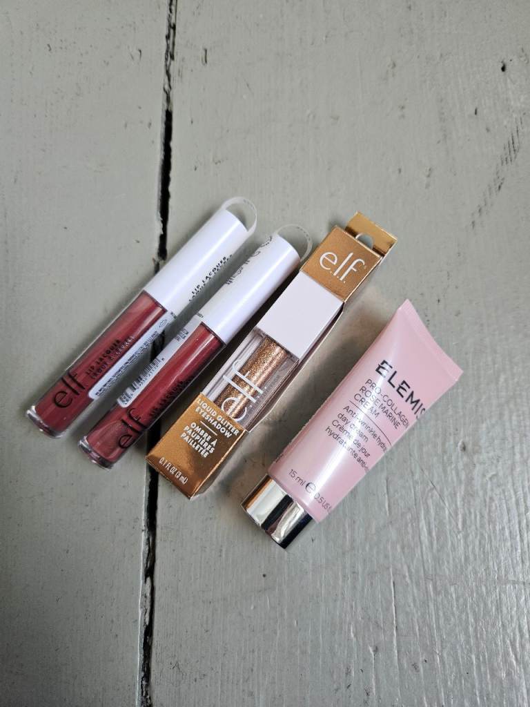 ELF bundle - NEW unopened lipgloss x2 + liquid glitter