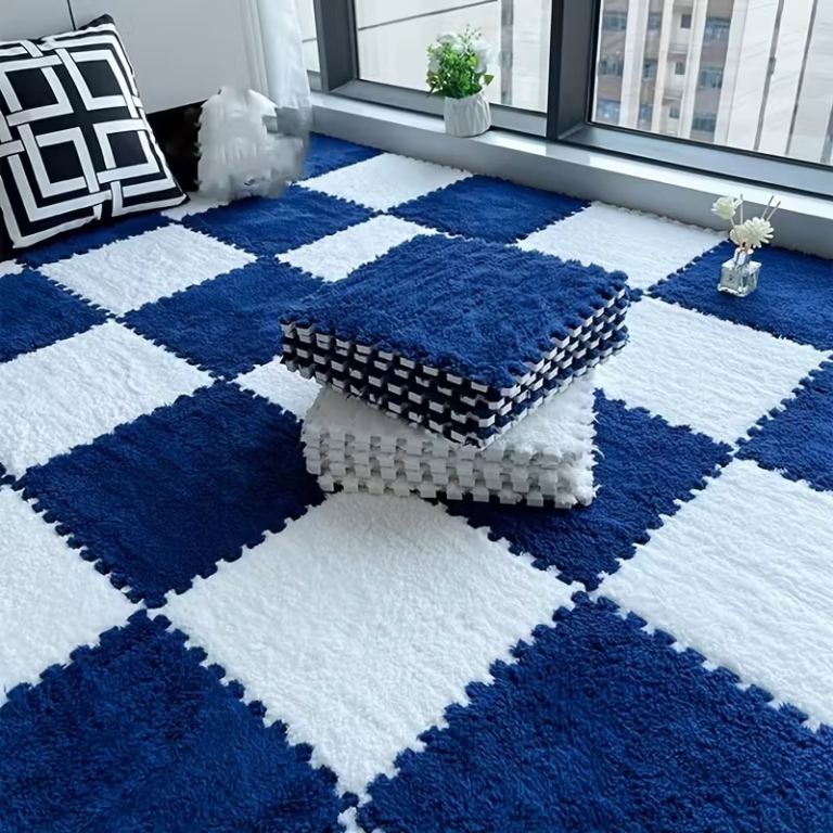 26pcs Washable Faux Fur Mat Set for Home Use