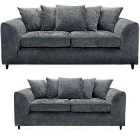Luxury chenille corner sofa - available in left and right hand