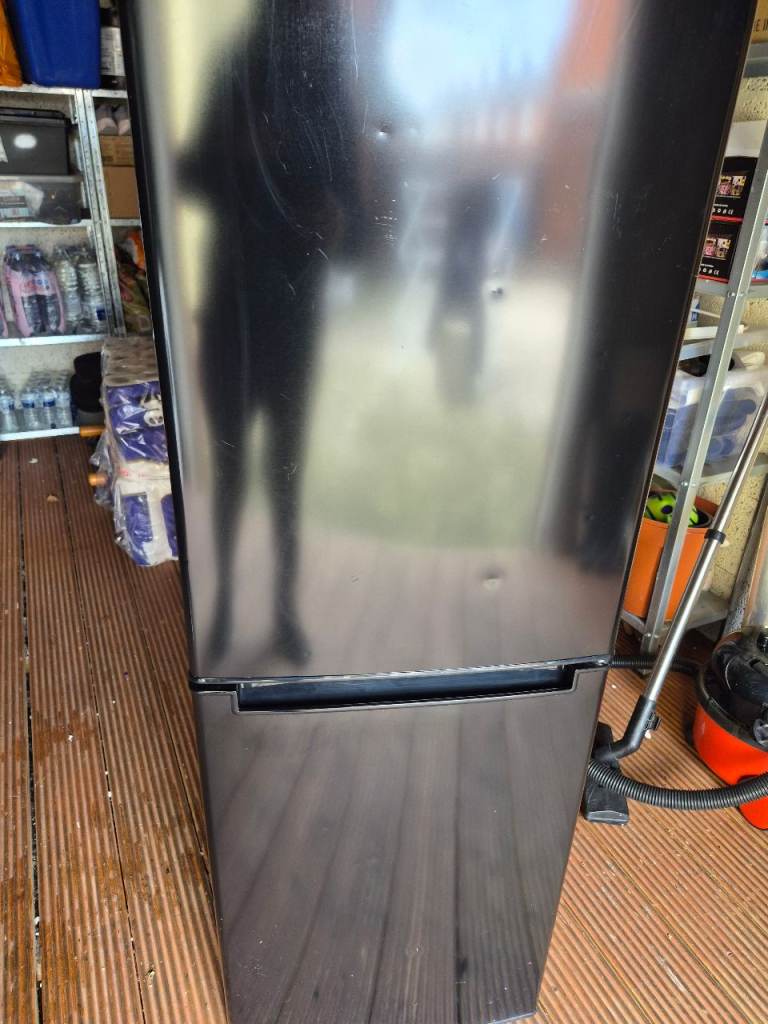 Swan black fridge freezer 