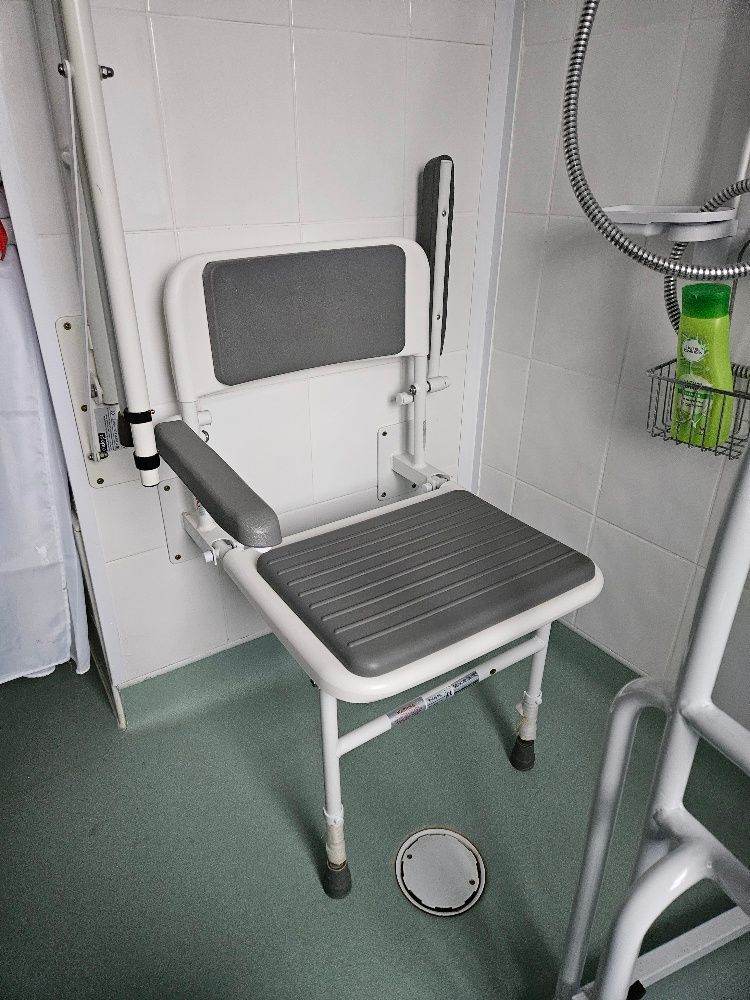 PULL DOWN SHOWER CHAIR & RAIL