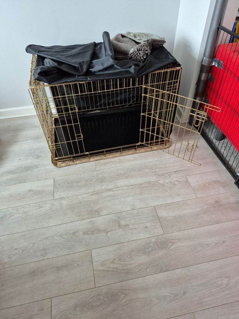 High end dog crate and two crate covers