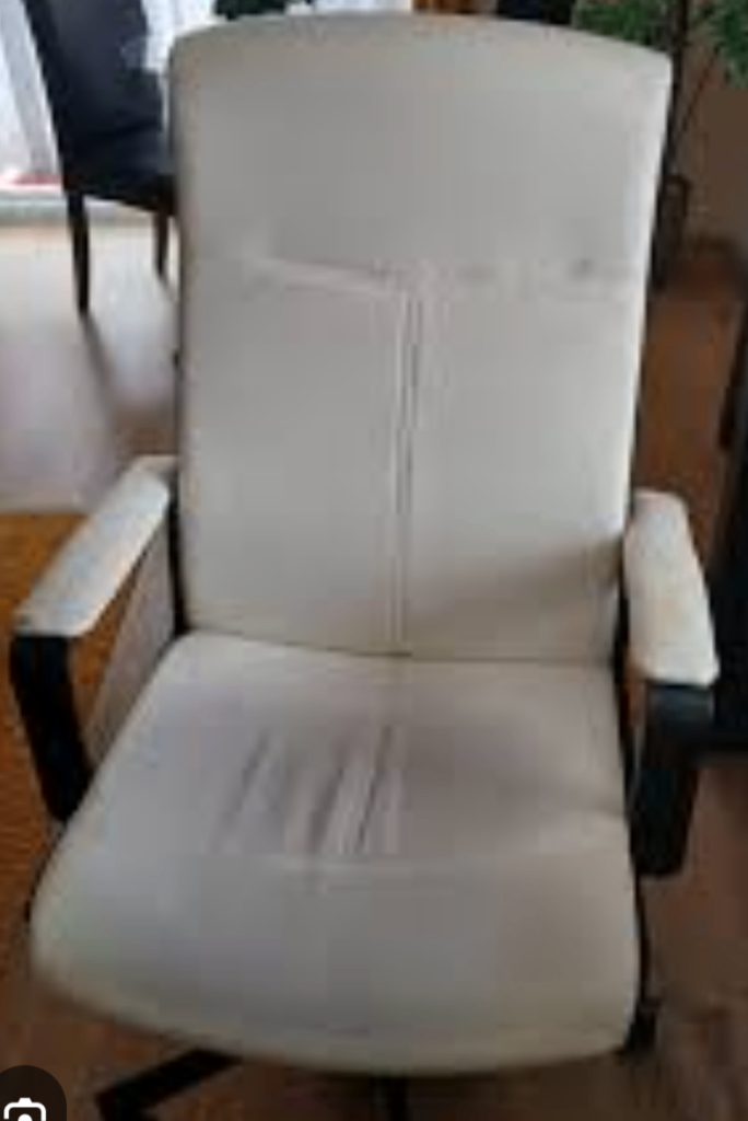 White Office Chair on Wheels