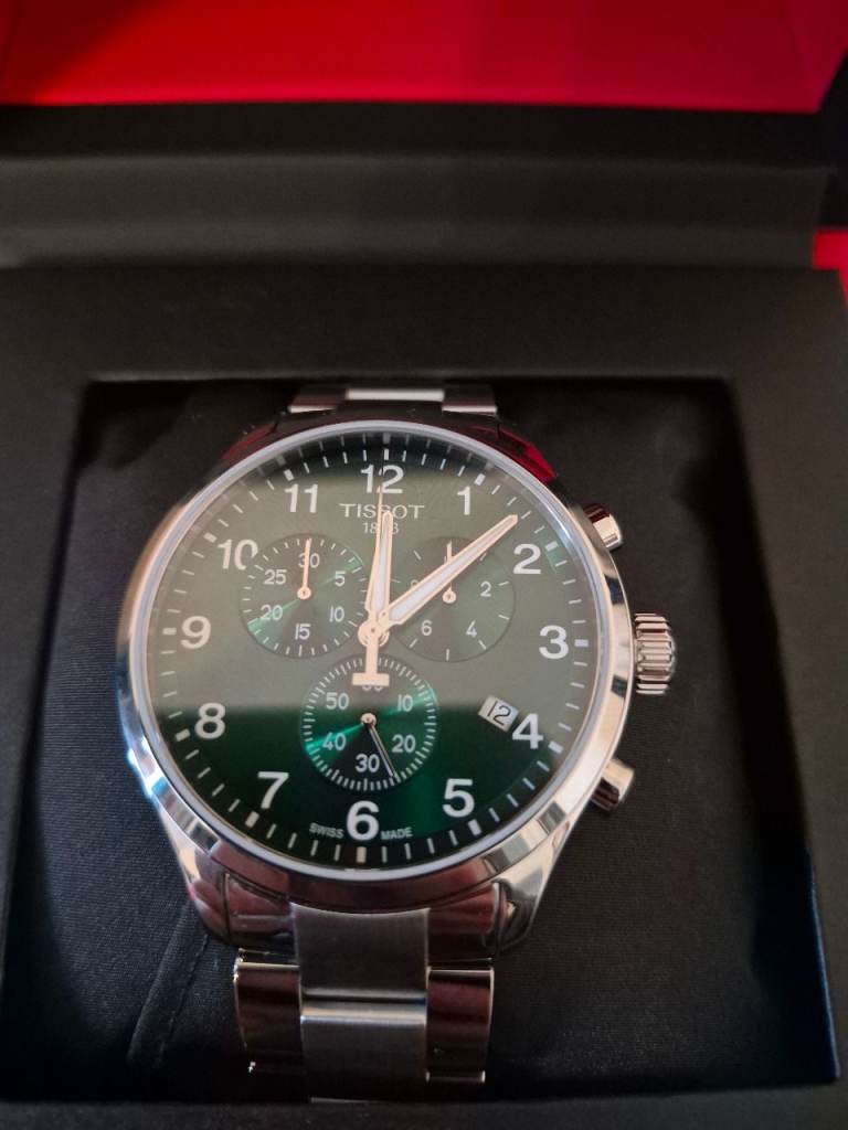 image for Tissot mens chrono XL classic green dial