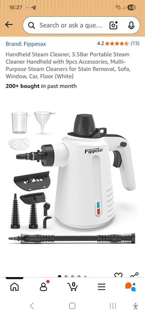 Fippesax Handheld Steam Cleaner - New, Multi-Surface
