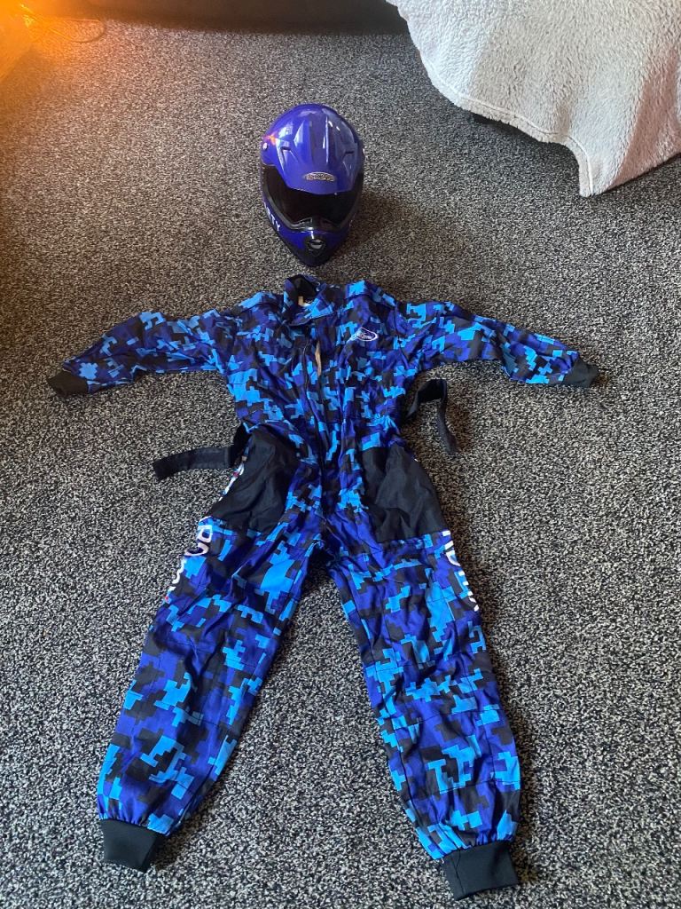 Over alls and helmet