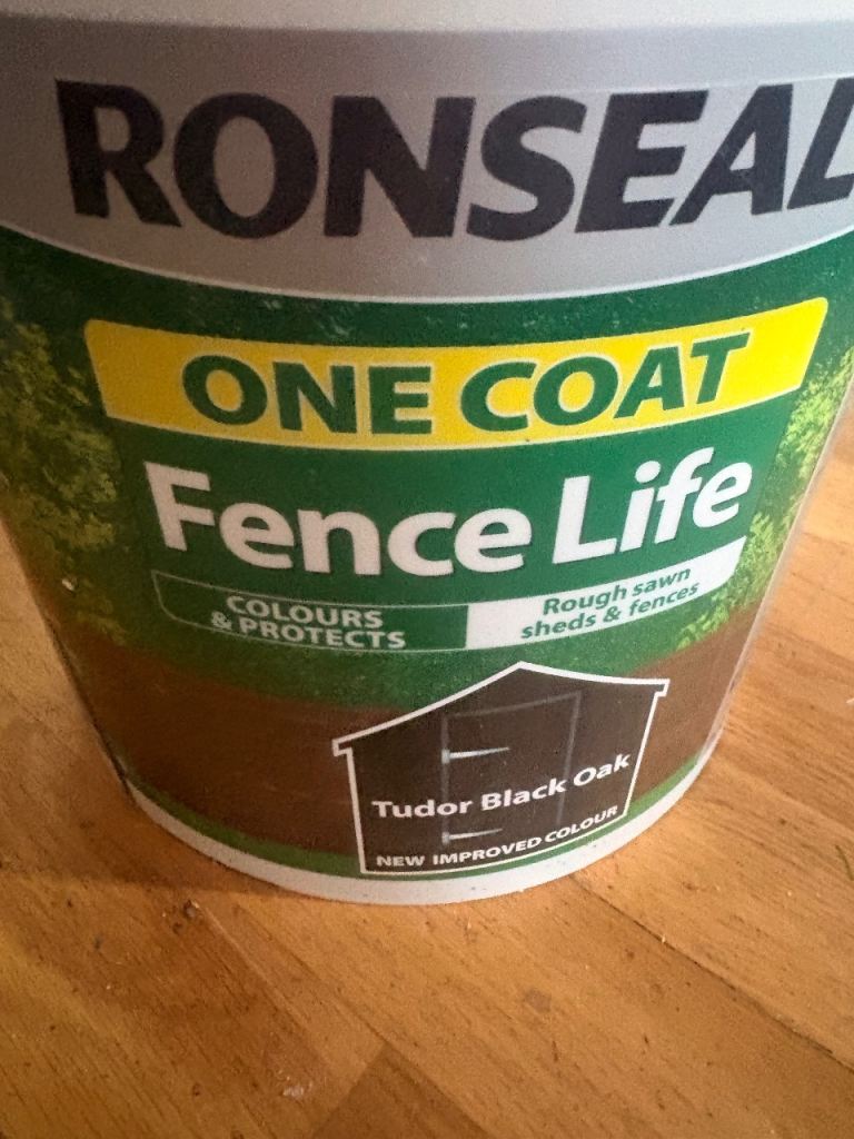 Ronseal ONE COAT Fence Life Paint - Tudor Black Oak