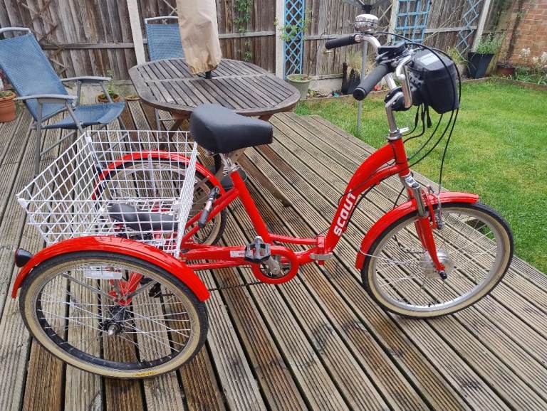 Electric Trike Folding Adult Electric Tricycle 24" 6 Speed Pedal-Assist