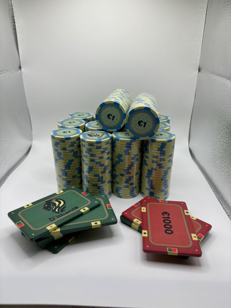 Ceramic poker chips with your own design 39mm 10g best quality in the UK