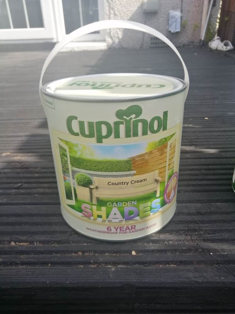 New Cuprinol Garden Shades Paint – Country Cream