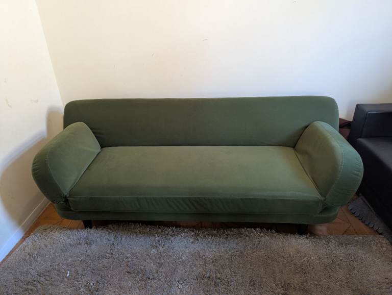 Convertible Green sofa - 3 people