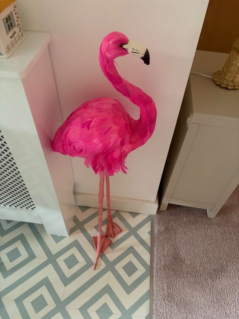 Maison du Monde Flamingo Prop Bird – 90cm Tall, Pink
